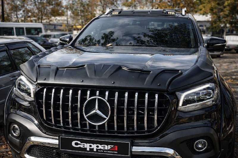 Комплект накладок на капот DRAGON (3 шт) Mercedes X class 2017-2020 рр.