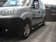 Бічні труби (2 шт., нерж.) 60 мм, голі труби Fiat Doblo I 2001-2005 рр.