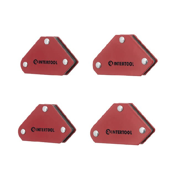 Набор держателей магнитных для сварки 4 шт, 45°, 90°,135°, 4 кг, 53х37х47х7 мм