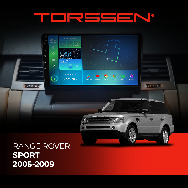 Штатная магнитола Torssen Range Rover Sport 2005-2009 F96128 4G Carplay DSP