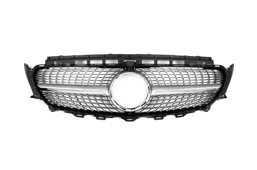 Передня решітка Diamond Silver (для Avantgarde/AMG-Line/E43 AMG/E53 AMG 2016-2020) З місцем під камеру для Mercedes E-class W213 рр
