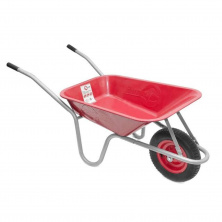 Тачка садово-строительная, 65 л., 130 кг, 1 пневмоколесо с подшипником 14 (3.50-8). INTERTOOL