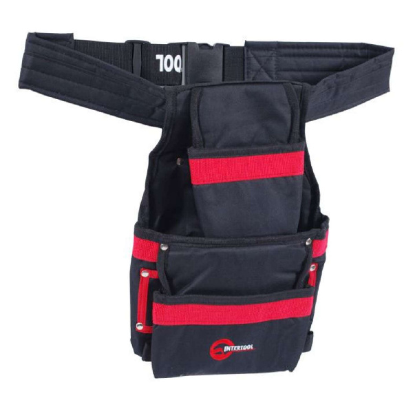 Сумка поясная слесарно-строительная, 3 кармана, полиэстер