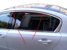 Верхня окантовка вікон (Sedan, нерж) Peugeot 508 2010-2018 рр.