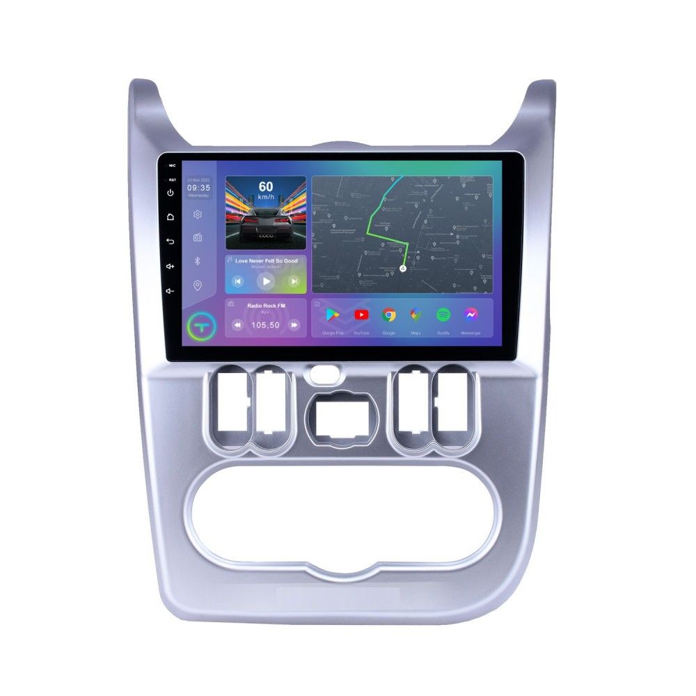 Штатна магнітола Torssen Renault Dacia Logan/Sandero 10-13 grey FL9 4+64Gb 4G Carplay DSP