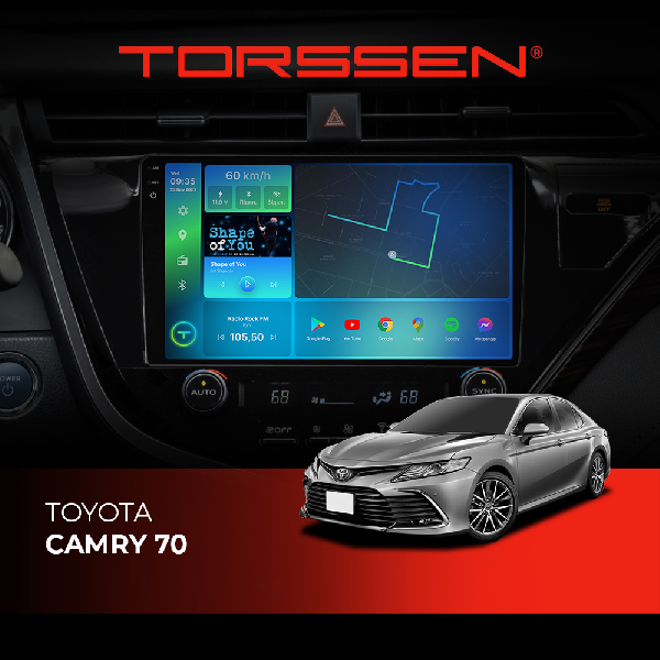 Штатна магнітола Torssen 2K Toyota Camry 70 F10432 4G Carplay DSP