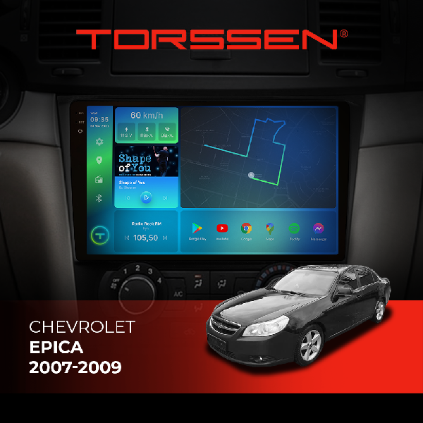 Штатна магнітола Torssen 2K Chevrolet Epica 07-09 FL9 4+64Gb 4G Carplay DSP