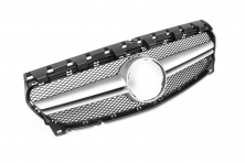 Передня решітка (2017-2019, AMG Silver) Mercedes CLA C117 2013-2019 рр.