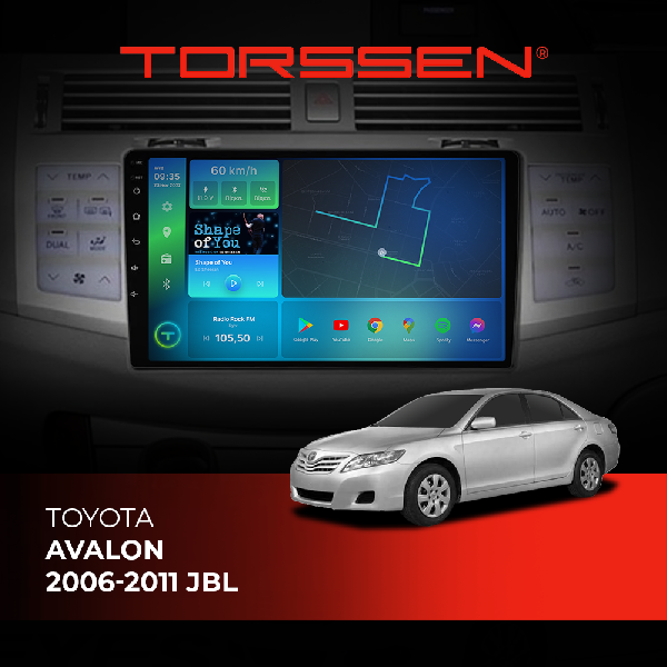 Штатна магнітола Torssen Toyota Avalon 06-11 JBL FL9 4+64Gb 4G Carplay DSP