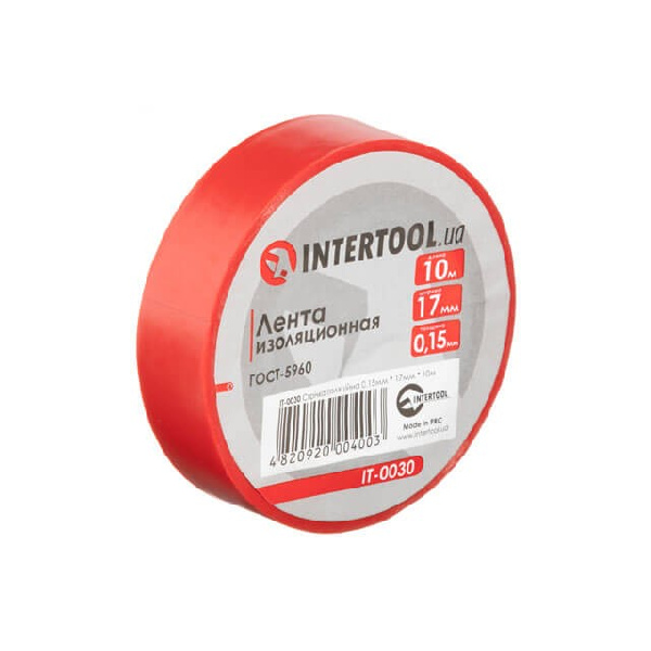 Лента изоляционная 0.15мм*17мм*10м красная