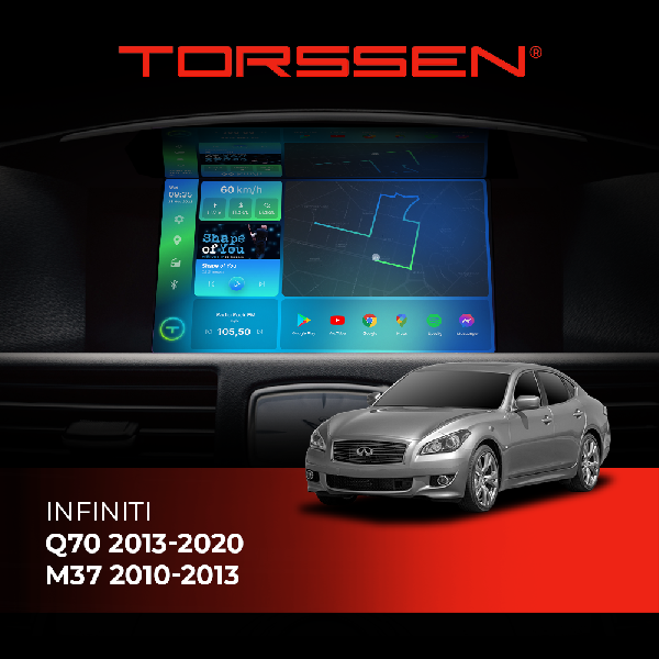 Штатна магнітола Torssen Infiniti Q70 2013-2020/M37 2010-2013 FL9 4+64Gb 4G Carplay DSP