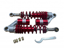 Амортизаторы (пара) универсальные 340mm, газомасляные (красные) KOMATCU (mod.A)