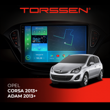 Штатна магнітола Torssen 2K Opel Corsa 13+/Adam 13+ FL9 4+64Gb 4G Carplay DSP