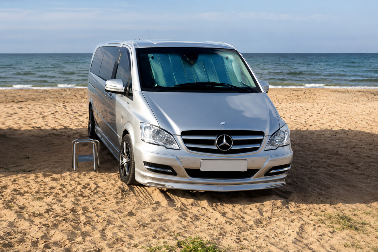 Накладка на бампер BRB V1 (під фарбування) 2010-2015 рік для Mercedes Vito W639 рр