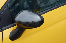 Накладки на дзеркала 2007-2015 (2 шт., натуральний карбон) Fiat 500/500L 2013-2022 рр.