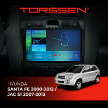 Штатна магнітола Torssen 2K Hyundai Santa Fe 00-12 / Jac S1 07-13 F9332 4G Carplay DSP