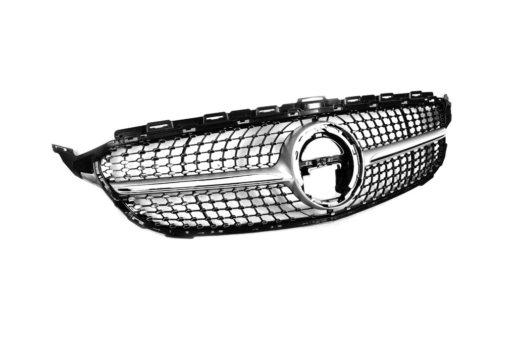 Передня решітка Diamond Silver (для Avantgarde/AMG-Line/C43 AMG) 2018-2026, з камерою для Mercedes C-class W205 рр