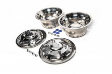 Ковпаки з нержавійки Ексклюзив V1 (2 катковий, 4 шт) 2006-2013 Volkswagen Crafter 2006-2016 рр.
