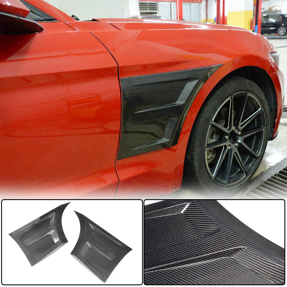 Накладки на передні крила (Карбон) Ford Mustang 2015-2023 гг.