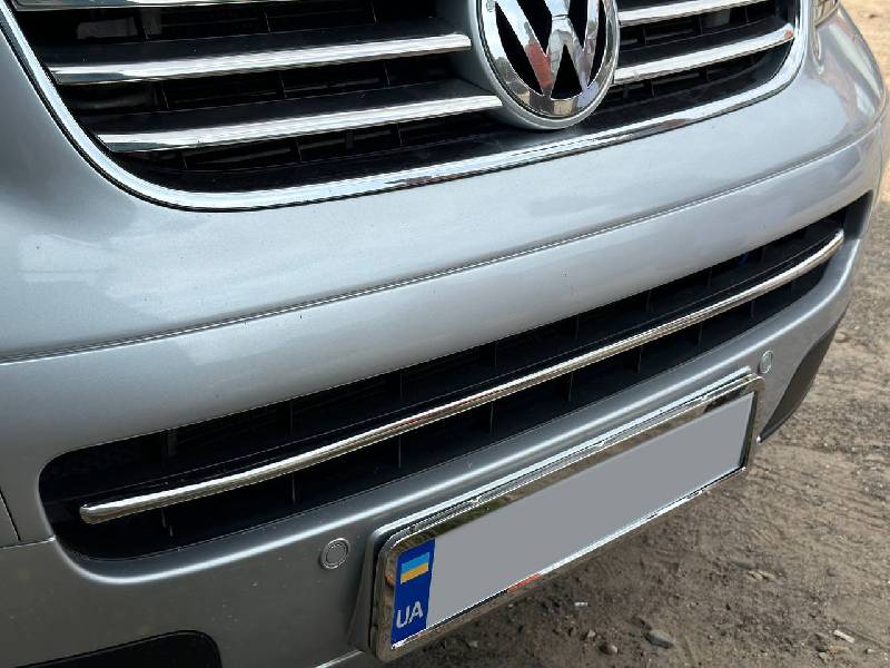 Накладка на нижню решітку (нерж) Carmos - Турецька сталь Volkswagen T5 Multivan 2003-2010 рр.