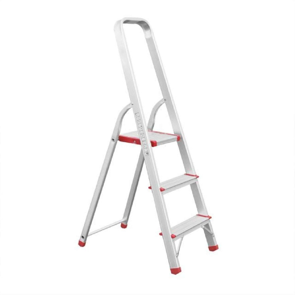 Стремянка из алюминия, 3 ступени, высота до платформы 630 мм