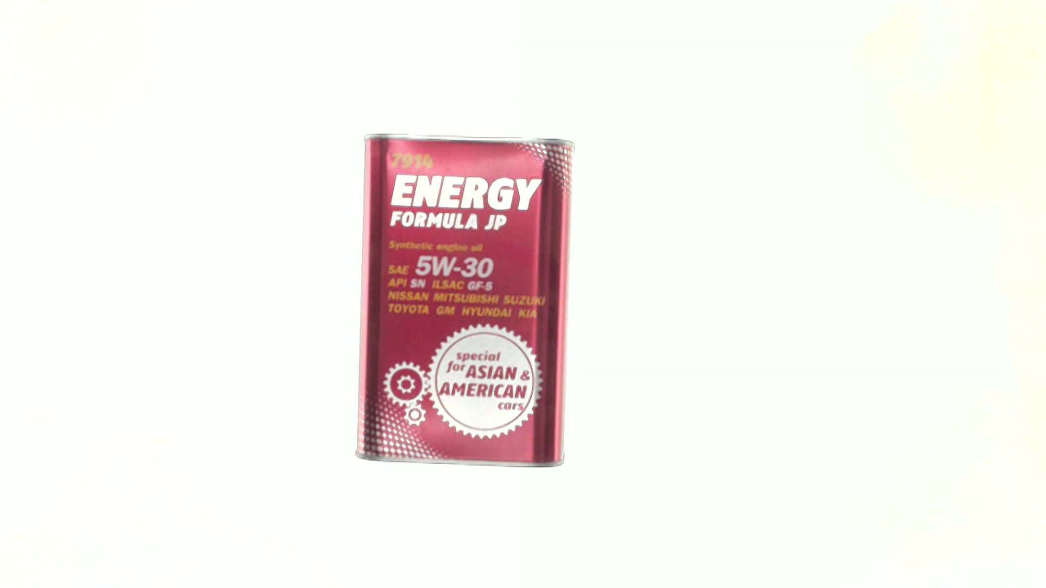 Олія автомобільна, 1л ж/б (SAE 5W-30, синтетика, Energy Formula JP API SL) MANNOL