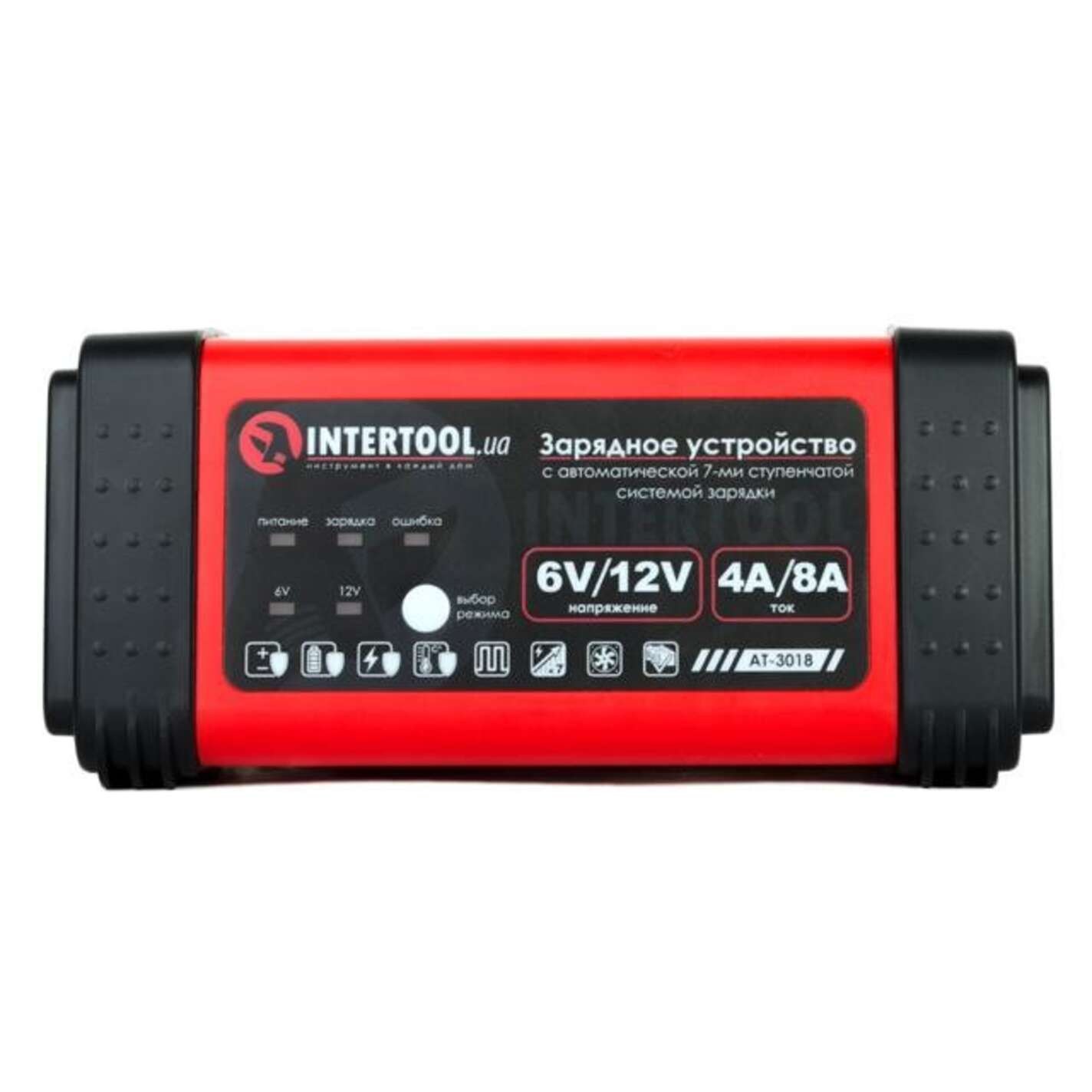 Зарядний пристрій 6/12В, 4/8A, 230В, LED-індикація INTERTOOL
