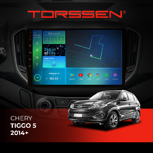 Штатна магнітола Torssen Chery Tiggo 5 14+ NF10 Carplay