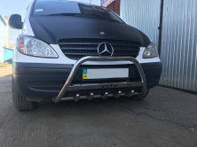 Кенгурятник 60мм (нерж.) без напису, 2004-2010, 51мм Mercedes Vito W639 2004-2014 рр.
