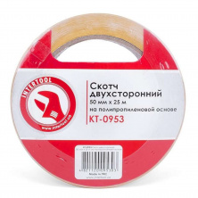 Скотч двосторонній 50мм*25м на поліпропіленовій основі.