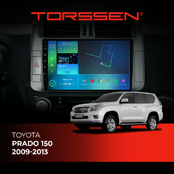 Штатна магнітола Torssen Toyota Prado 150 2009-2013 F9232 4G Carplay DSP