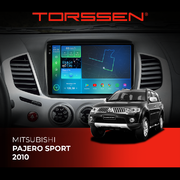 Штатна магнітола Torssen 2K Mitsubishi Pajero sport 2010 F96128 4G Carplay DSP