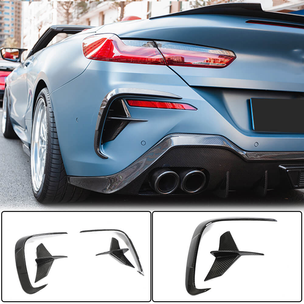 Аеродинамічні накладки на задній бампер V2 (для M-Sport, Карбон) BMW 8 серия G14/G15/G16 2018- гг.