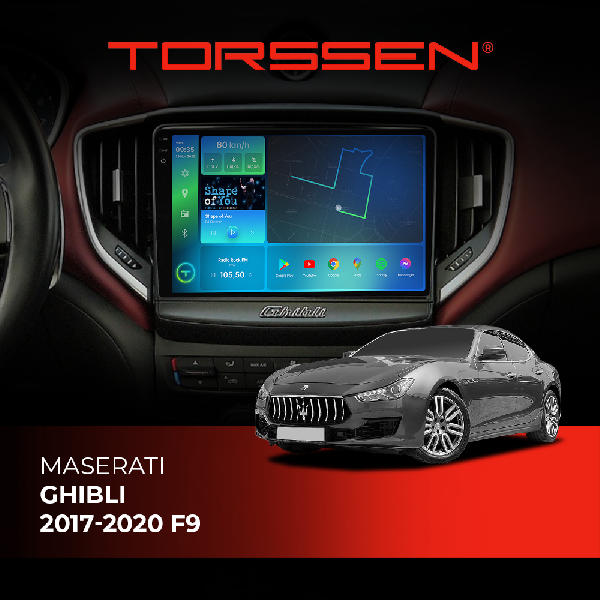 Штатна магнітола Torssen 2K Maserati Ghibli 2017-2020 F9232 4G Carplay DSP