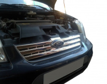 Накладки на передню решітку (нерж.) OmsaLine - Італійська нержавійка Ford Connect 2010-2013 рр.