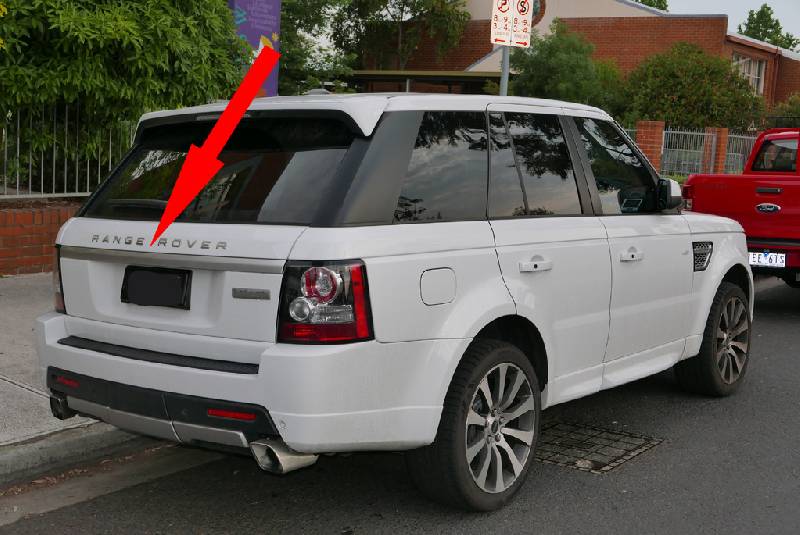 Задня накладка над номером (сіра) Range Rover Sport 2005-2013 рр.