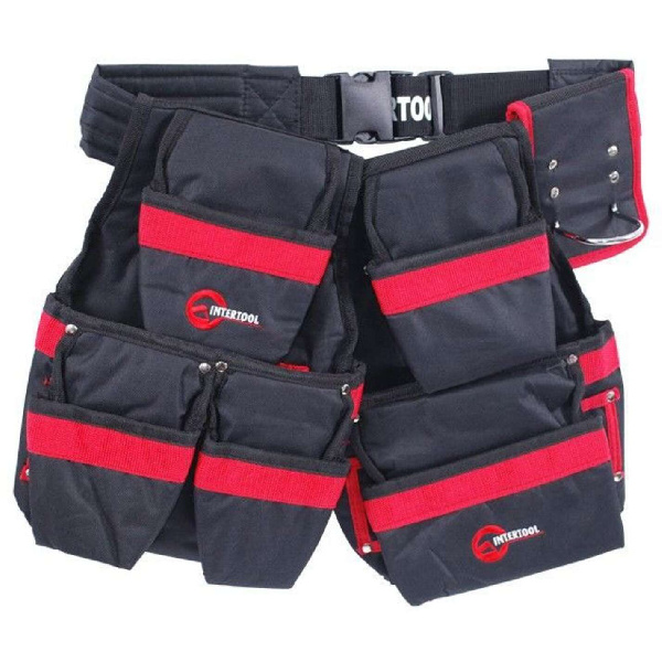 Сумка поясная слесарно-строительная, 18 карманов, полиэстер