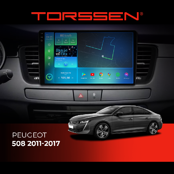 Штатна магнітола Torssen 2K Peugeot 508 11-17 F9464 4G Carplay DSP