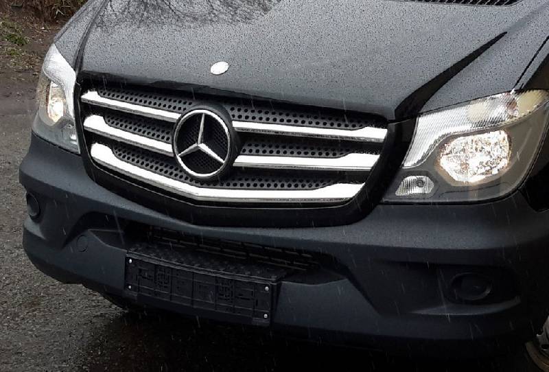 Накладки на решітку (2013↗, нерж.) OmsaLine - Італійська нержавійка Mercedes Sprinter W906 2006-2018 рр.