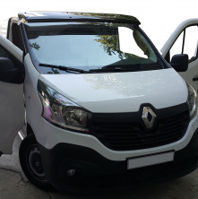 Козирьок на лобове скло (чорний глянець, 5мм) Opel Vivaro 2015-2019 рр.