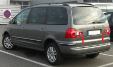 Кромка багажника (нерж.) Ford Galaxy 1995-2006 рр.