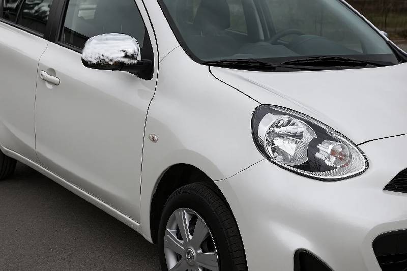 Накладки на дзеркала (2 шт, ABS) Nissan Micra K13 2011-2016 рр.