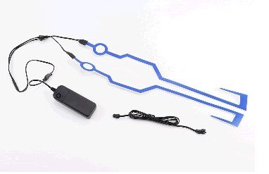 Підсвічування для шолома LED 3 режими, синє (без батарейок)