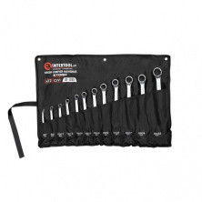 Набор ключей накидных 12шт. 6-32мм Cr-V, покрытие сатин-хром, DIN838, STORM