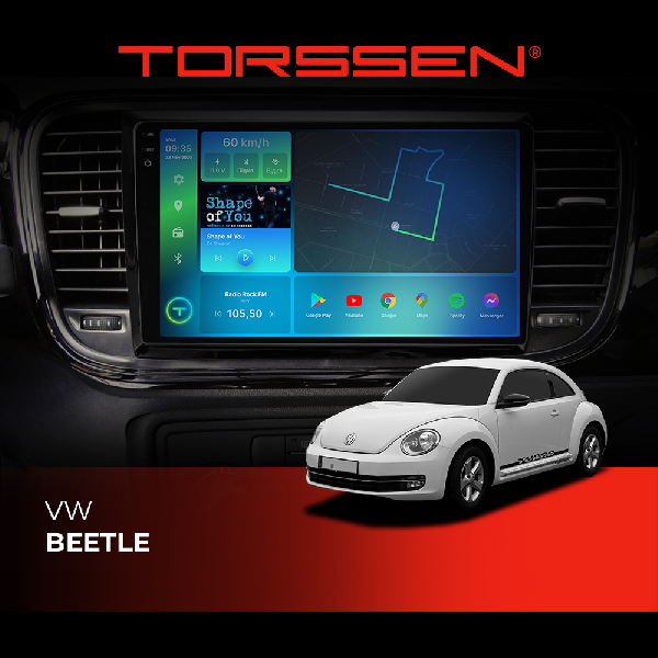 Штатна магнітола Torssen 2K VW Beetle F9464 4G Carplay DSP