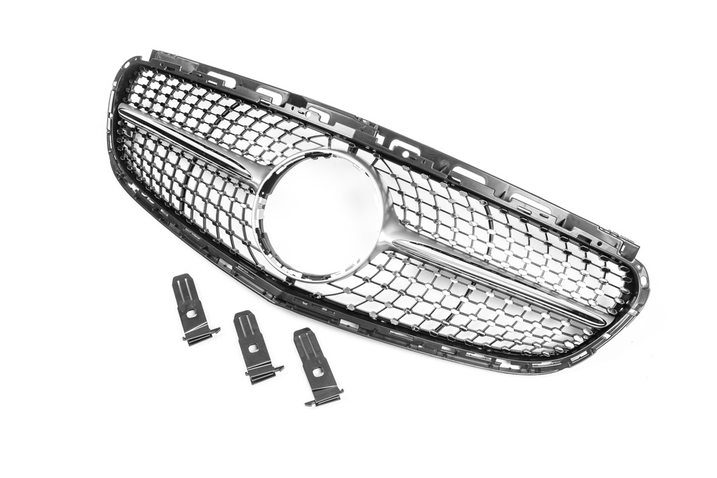 Передня решітка Diamond Silver (для Avantgarde і AMG-Line, 2013-2016) для Mercedes E-class W212 рр