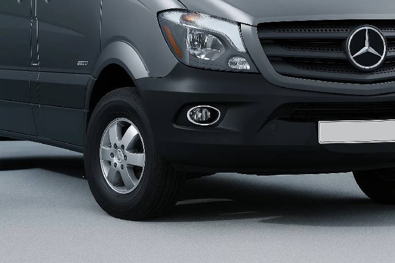 Накладки на противотуманки 2013↗ (2 шт., нерж.) Mercedes Sprinter W906 2006-2018 рр.