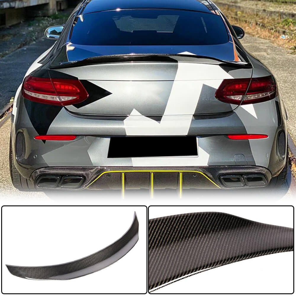 Cпойлер V4 (для купе 2015-2019, Карбон) Mercedes C-сlass W205 2014-2021 гг.