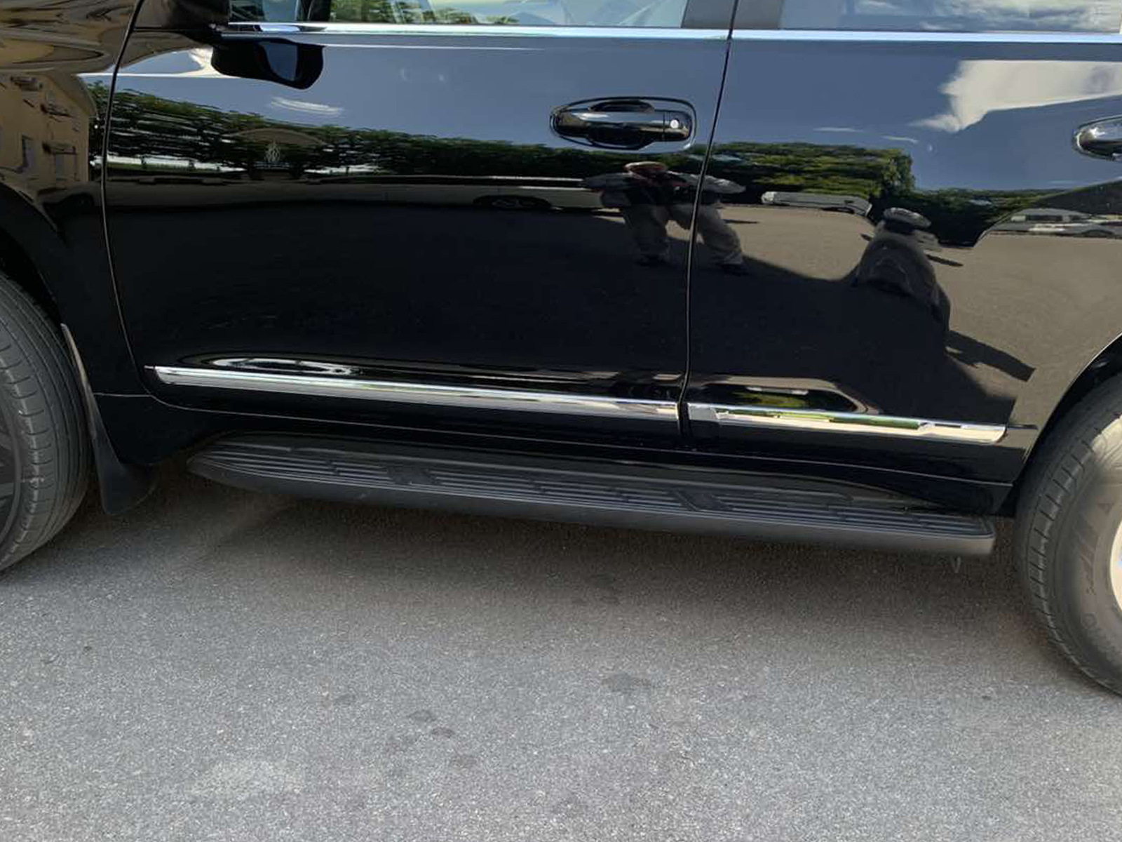 Молдинг дверей (дизайн 2013-2017) Чорний колір для Toyota Land Cruiser Prado 150 рр