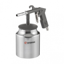 Пистолет пескоструйный форсунка 6 мм, нижняя подача песка, бачок 1000 мл, металл, 8 атм